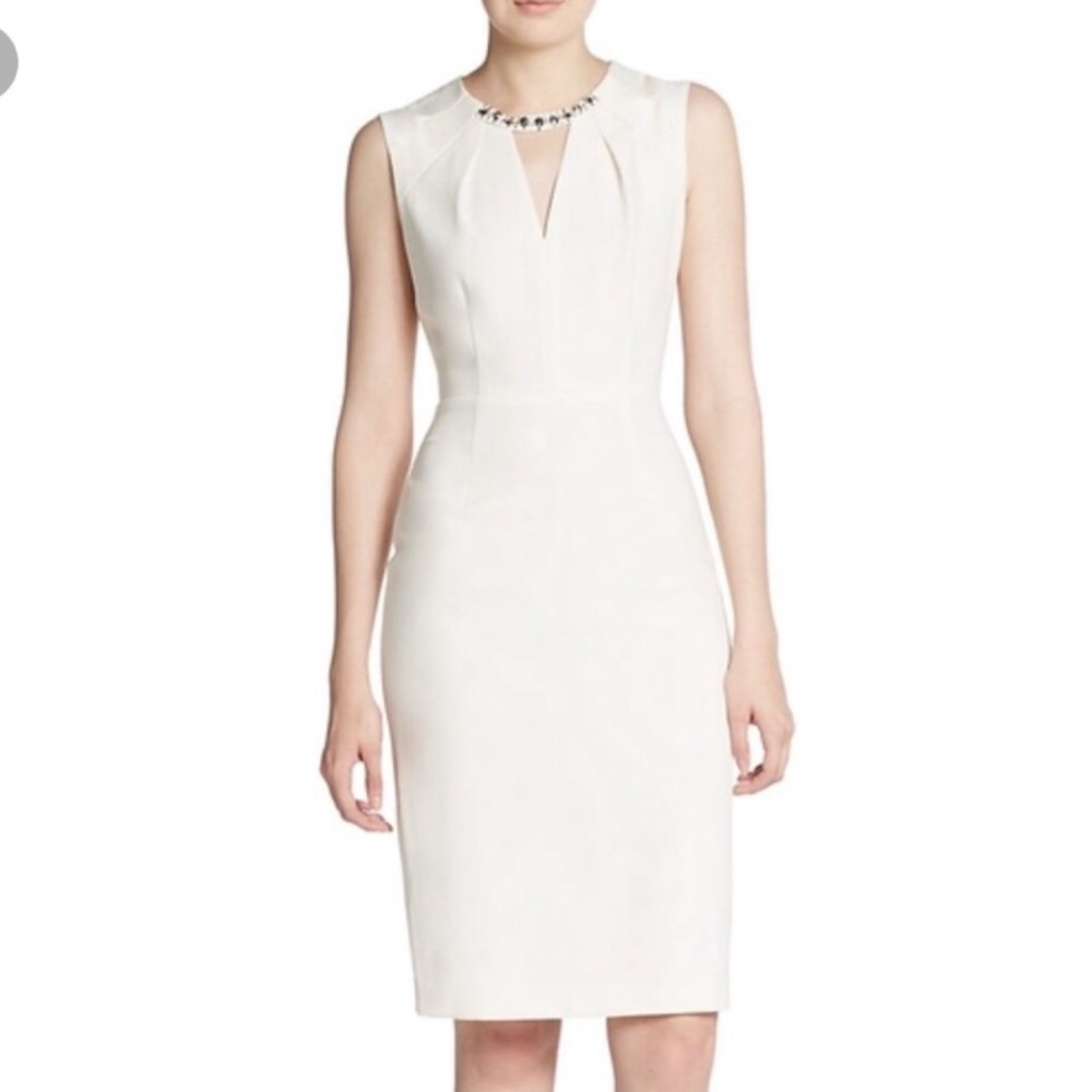 Worn once * White BCBG Knee Length Dress